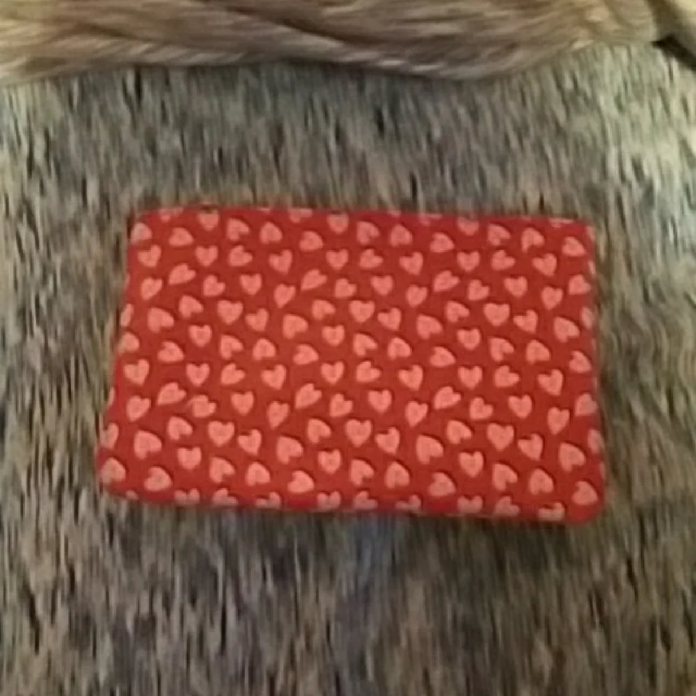 Red Heart Patterned Wallet